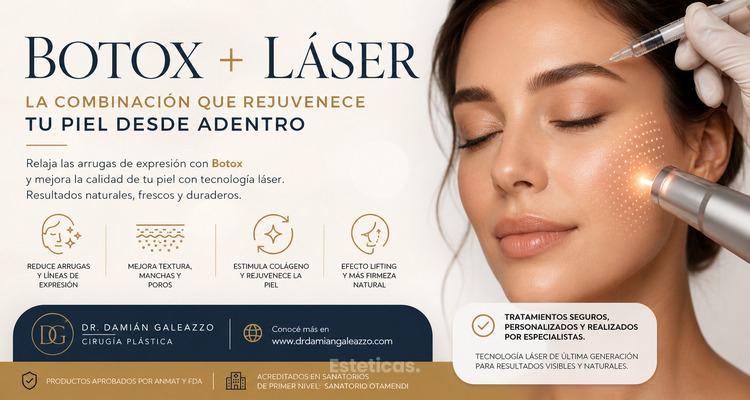 Botox + Láser: la combinación estética que rejuvenece el rostro sin perder naturalidad