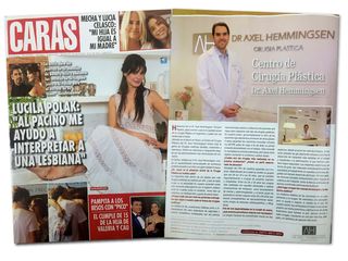 Revista Caras: Nota de actualidad sobre Cirugía Plástica.